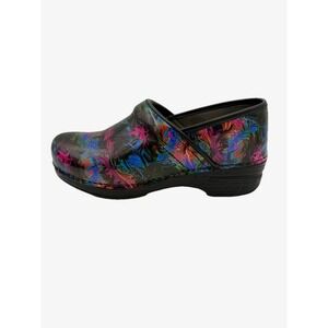 Dansko Pro XP Clogs Women 40 US 9.5-10 Color Pop Black Patent Leather Nursing